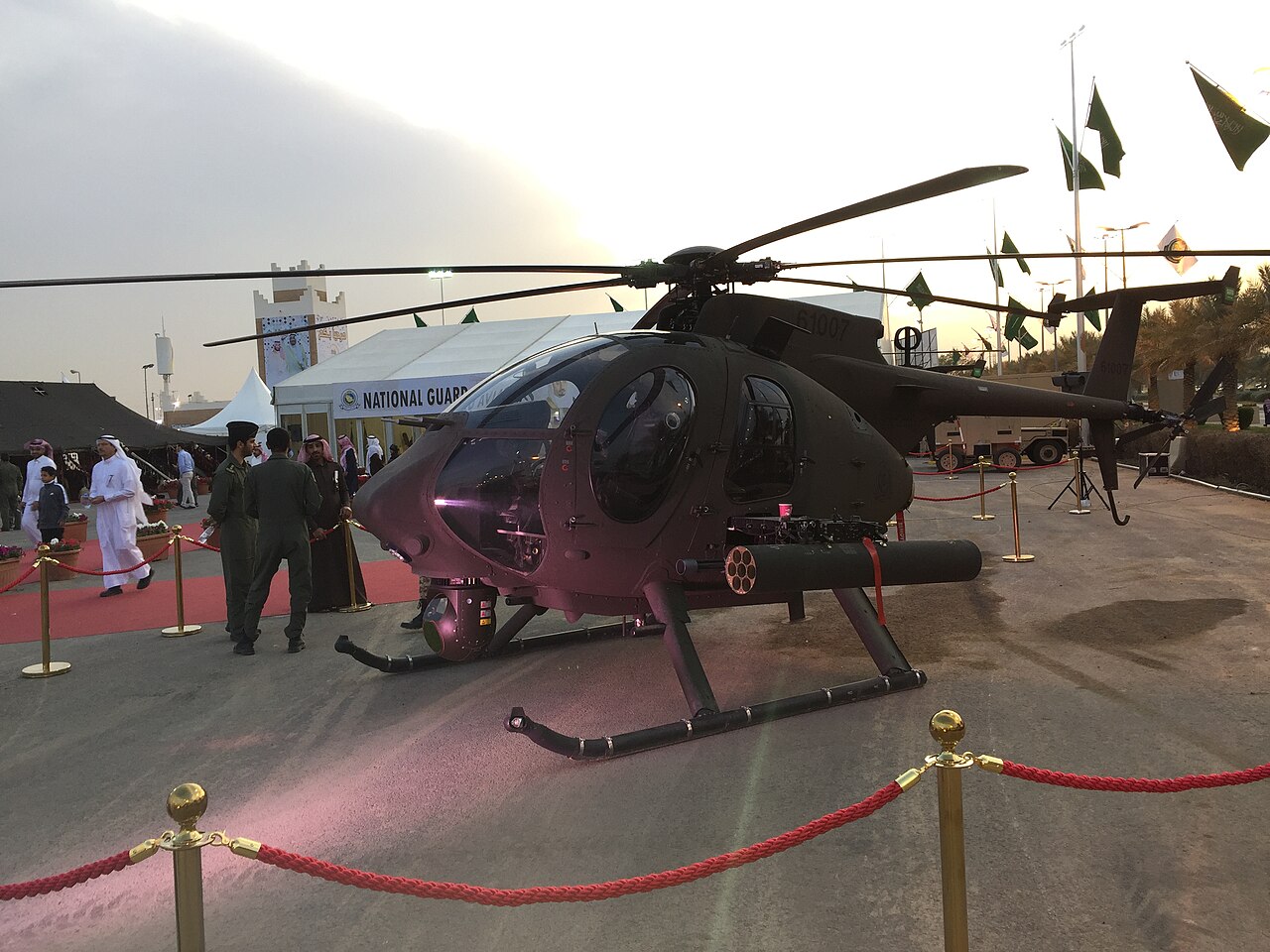 Video houthi muestra un helicóptero AH-6i saudí derribado sobre Najran